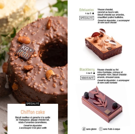 Carte et menu de Pâtisserie Kamm à Dambach la Ville — Les nouveautés, blackberry, ...