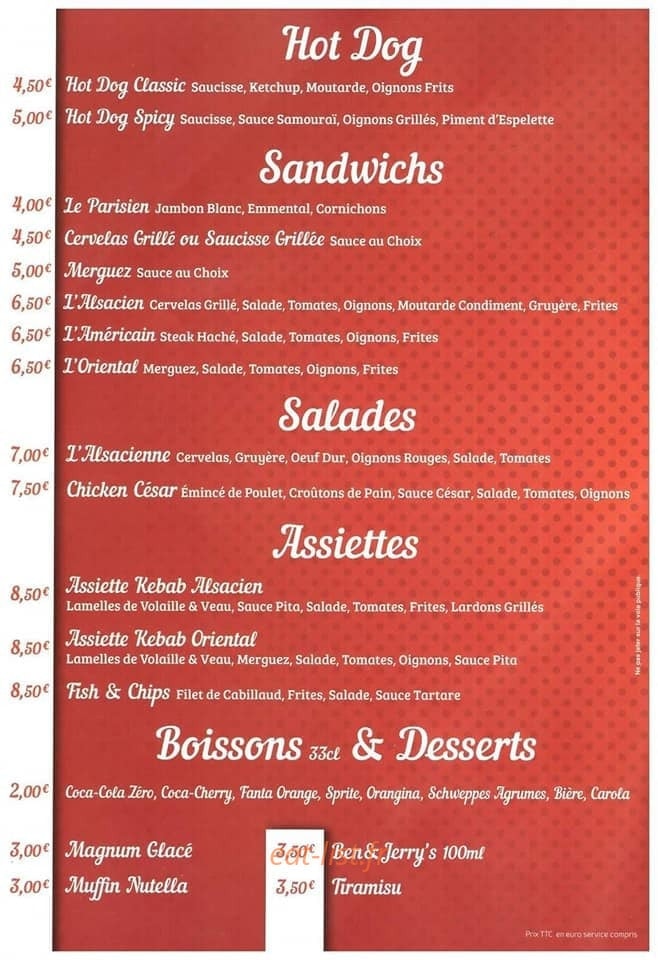 Vintage Burger — carte page 2