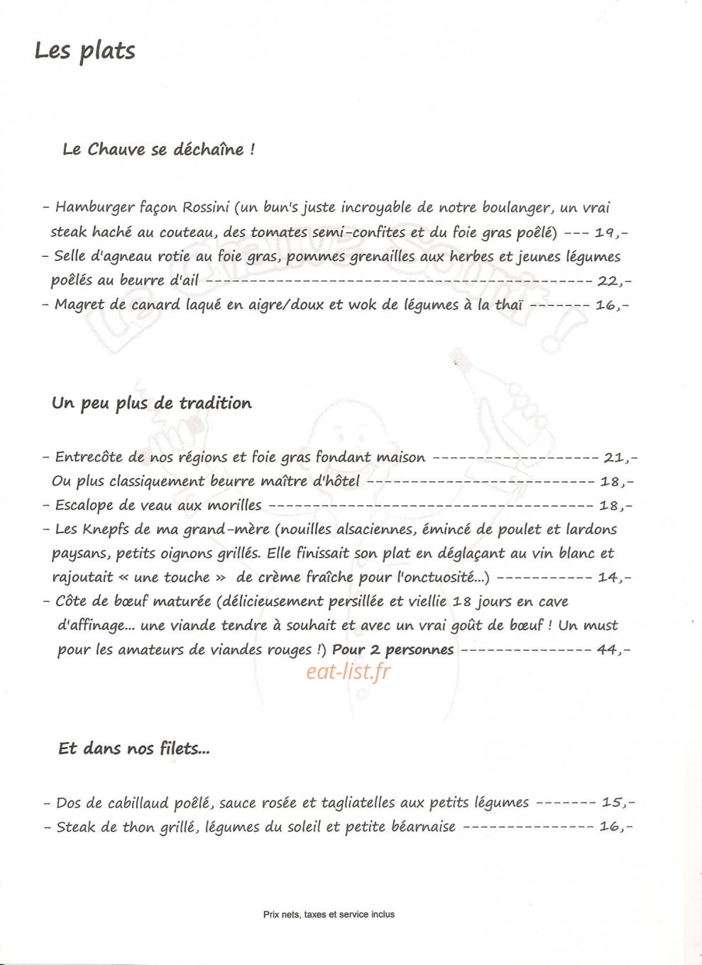 Le Chauve Sourit — carte page 3