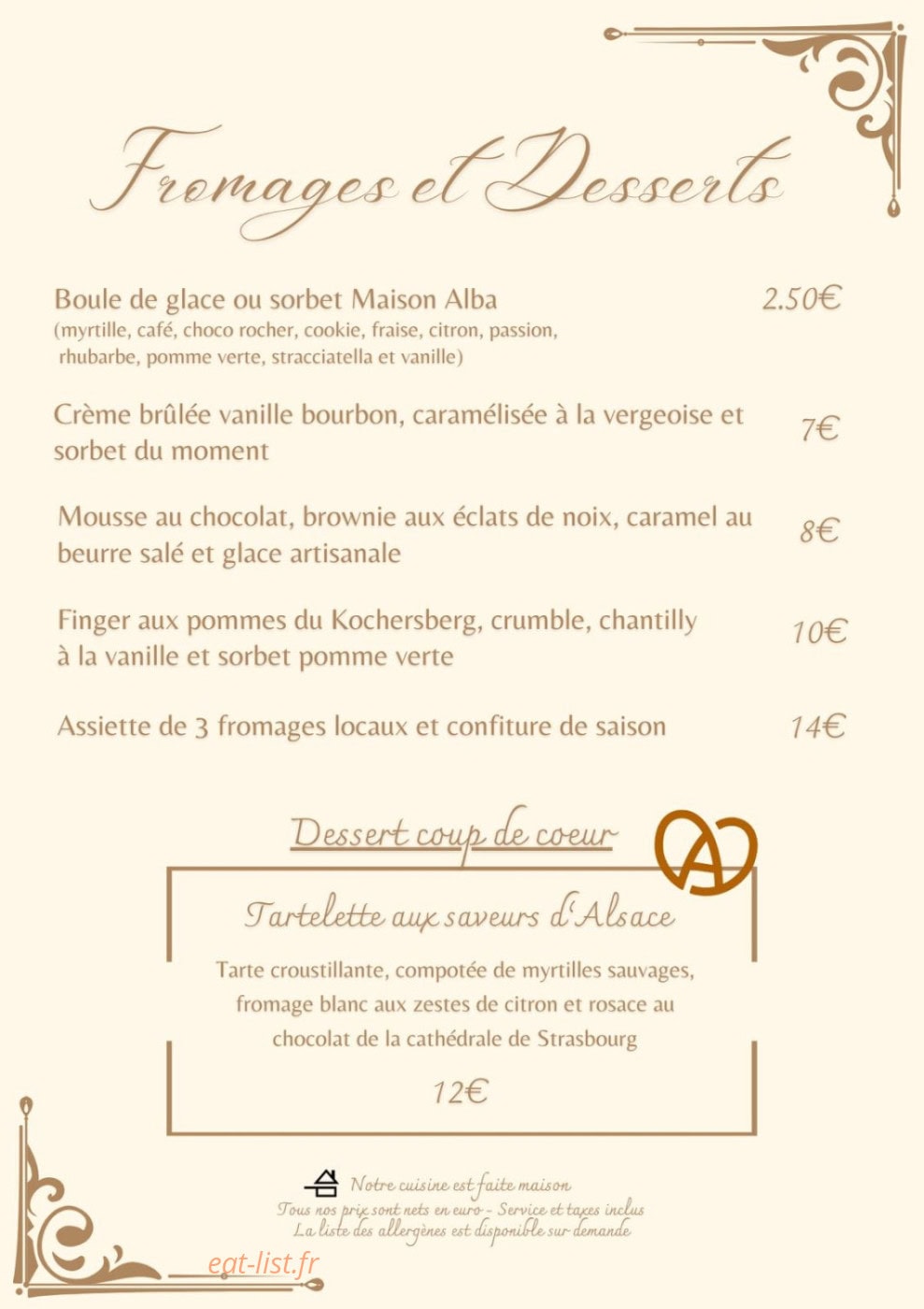 Auberge du Kochersberg — carte page 4