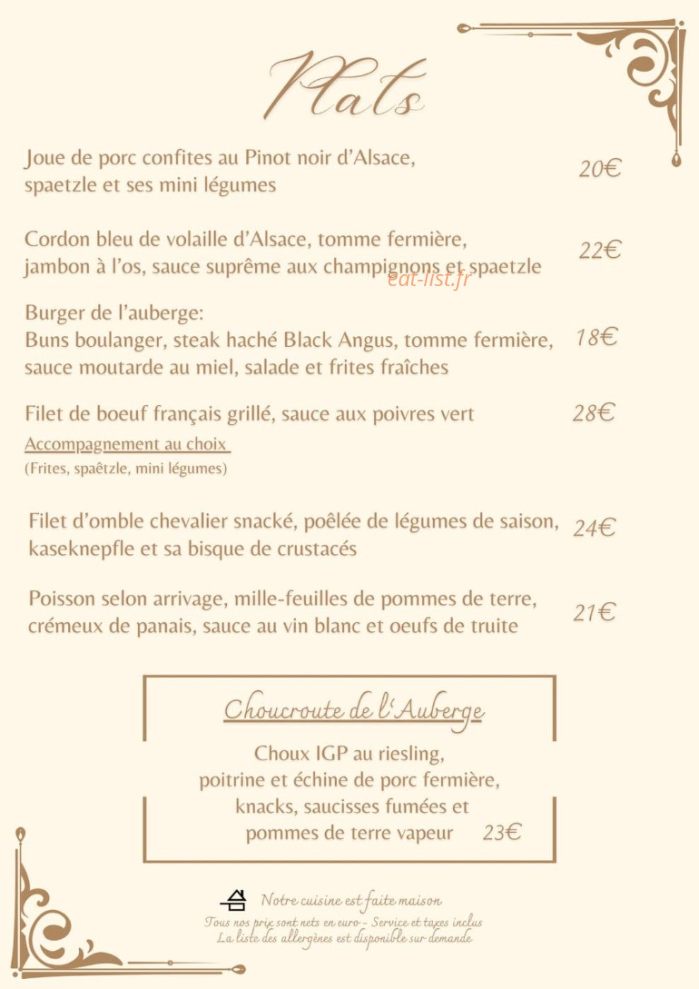 Auberge du Kochersberg — carte page 3