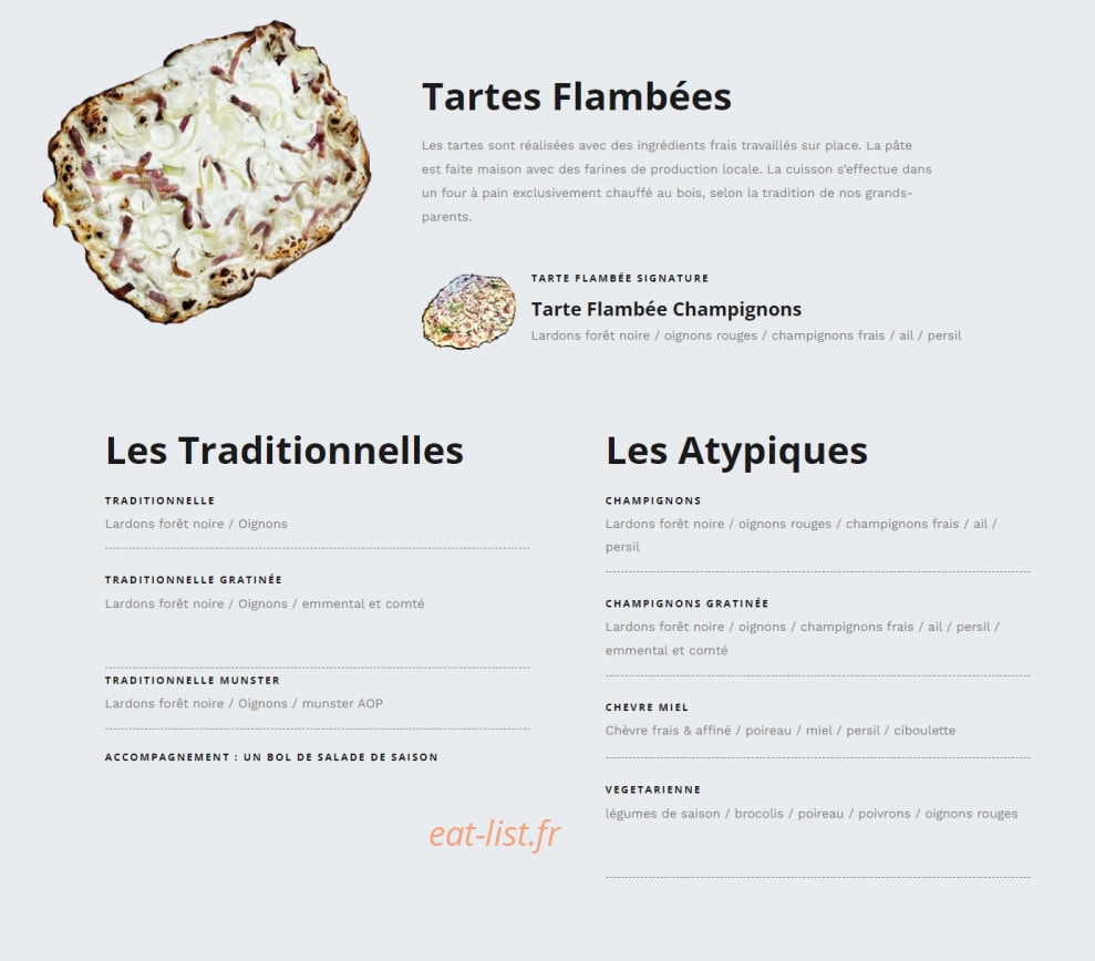 Chez Berthe — carte page 1
