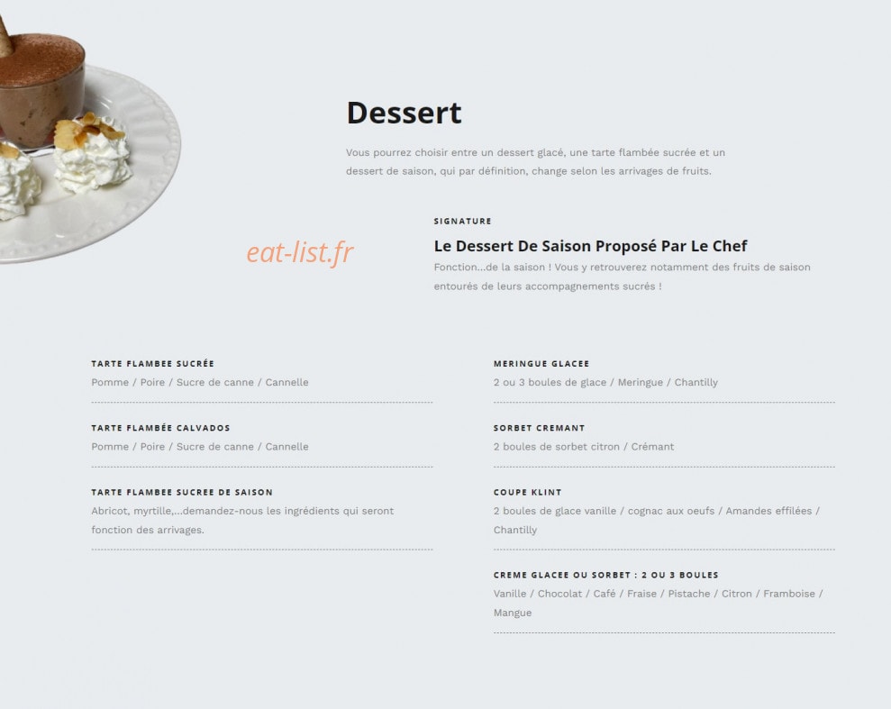 Chez Berthe — carte page 2