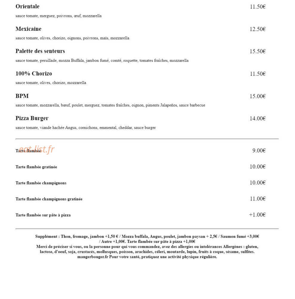 Chez Lilou — carte page 2