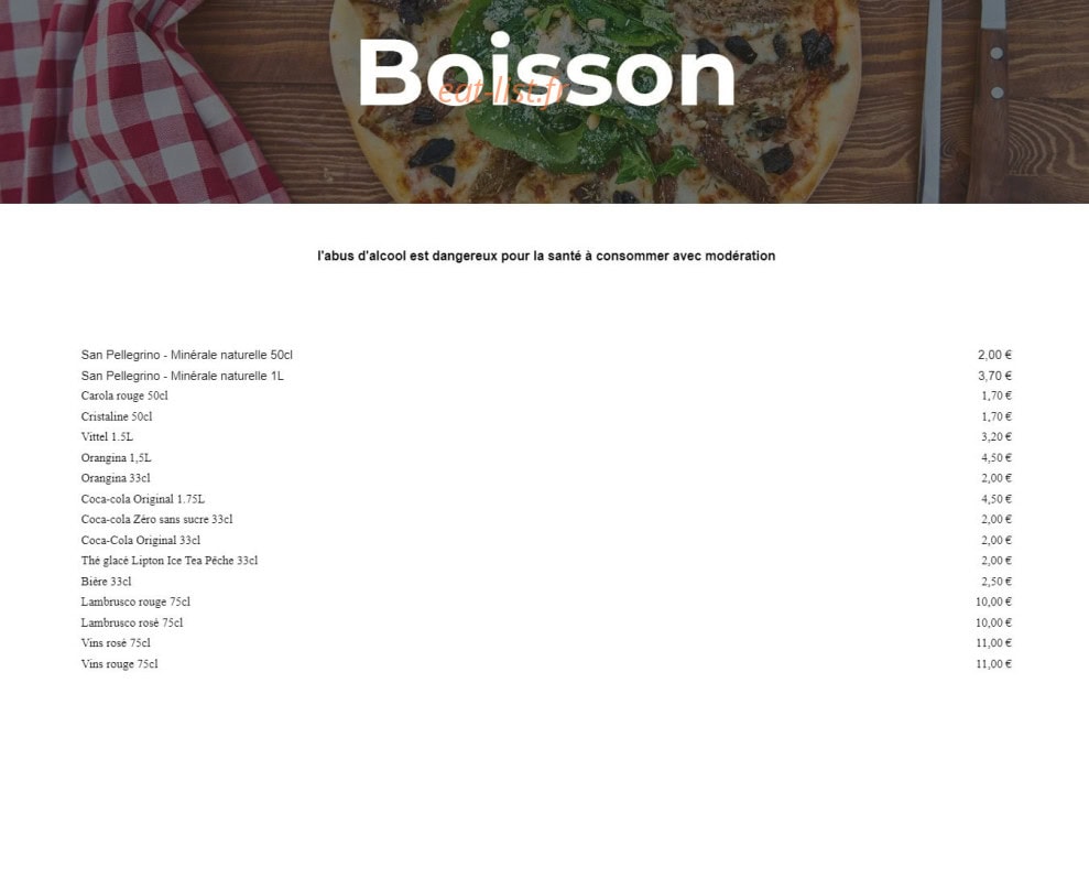 Chez Lilou — carte page 4