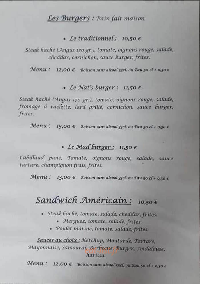 Au Petit Mon's — carte page 3