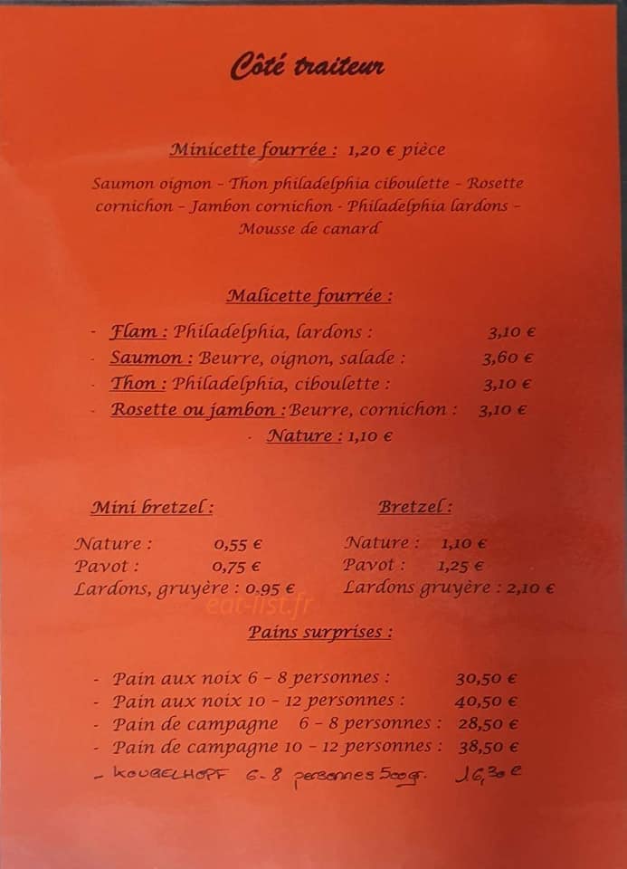 Au Petit Mon's — carte page 2