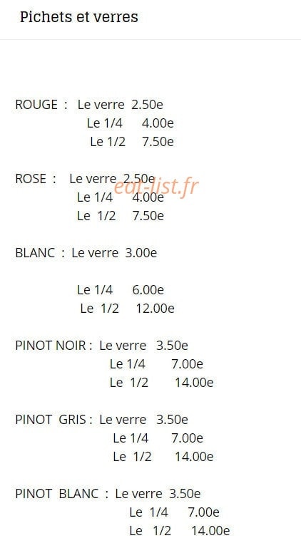 Le Grill de Pascal — carte page 9