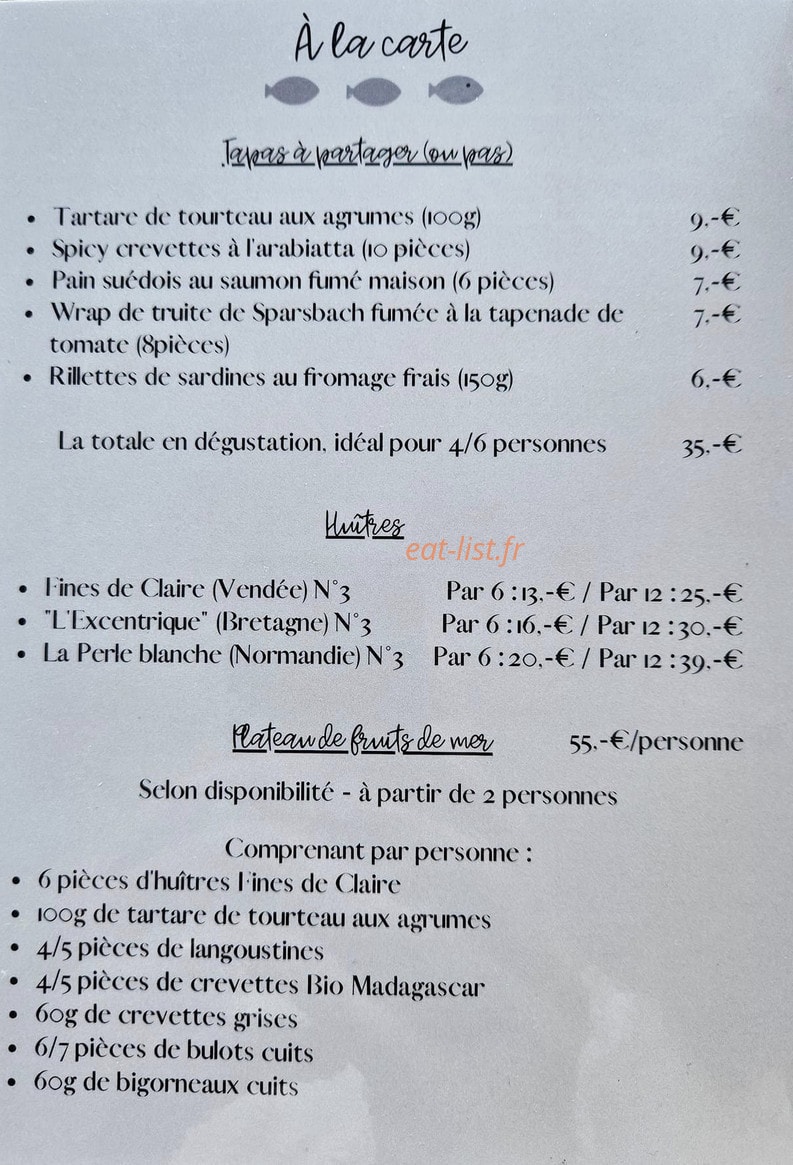 El Ceviche — carte page 1