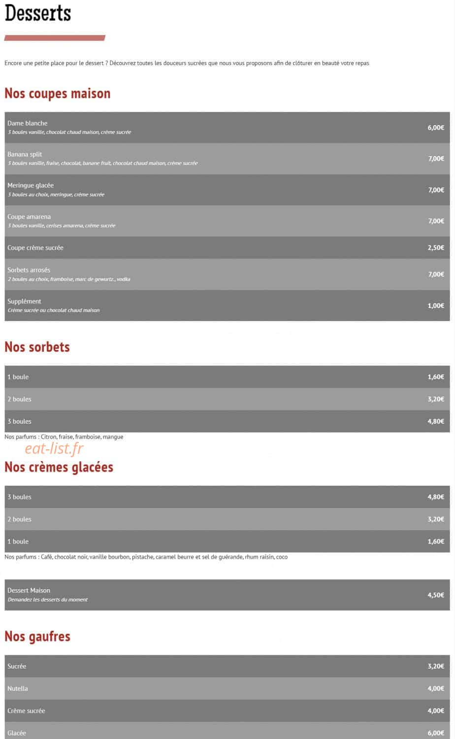 Funny Burger — carte page 5