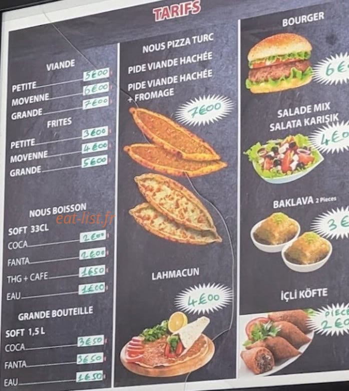 La Terrasse grille kebab — carte page 3