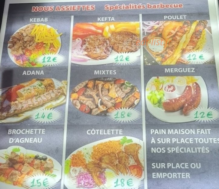 La Terrasse grille kebab — carte page 1