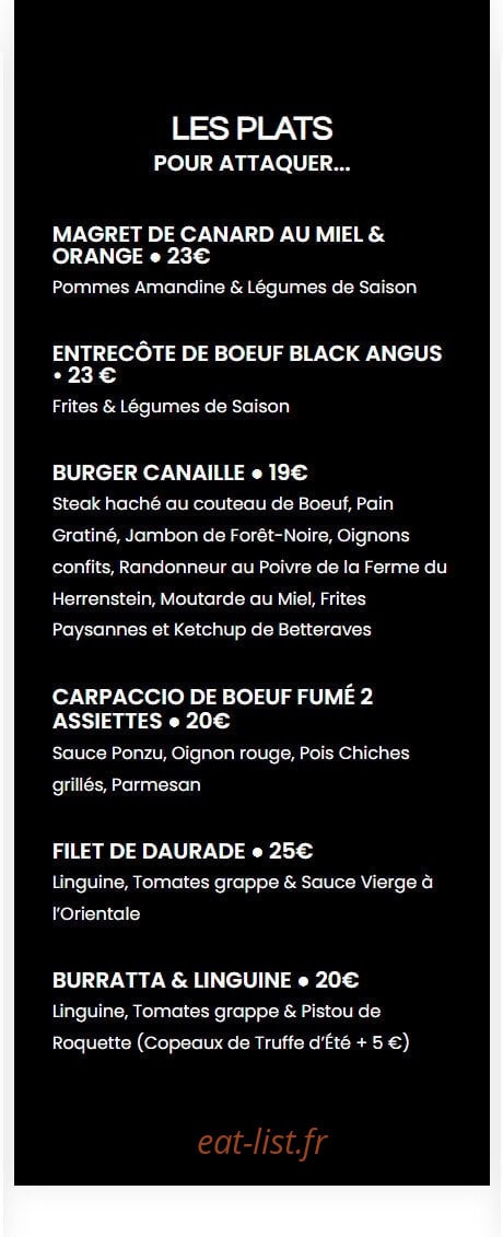 La Villa — carte page 2