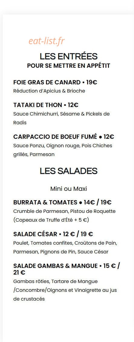La Villa — carte page 1