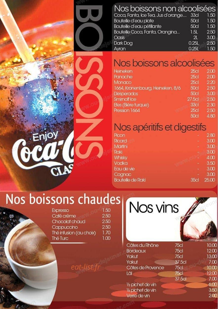 Pizza Alanya — carte page 2