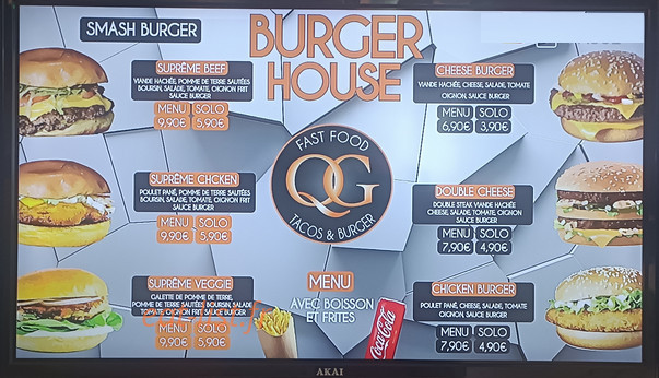Qg tacos — carte page 1