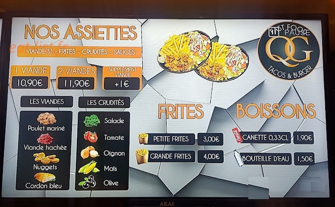 Qg tacos — carte page 4