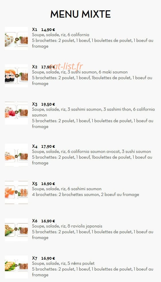 Tokyo Sushi — carte page 16