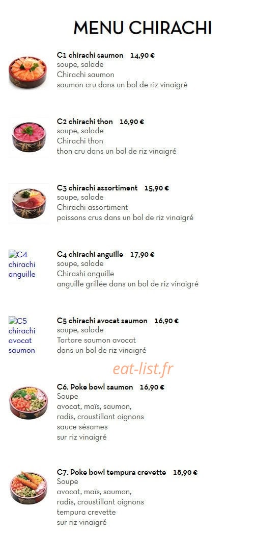 Tokyo Sushi — carte page 15