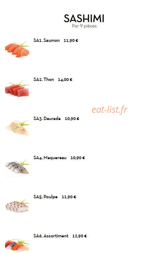 Tokyo Sushi — carte page 11