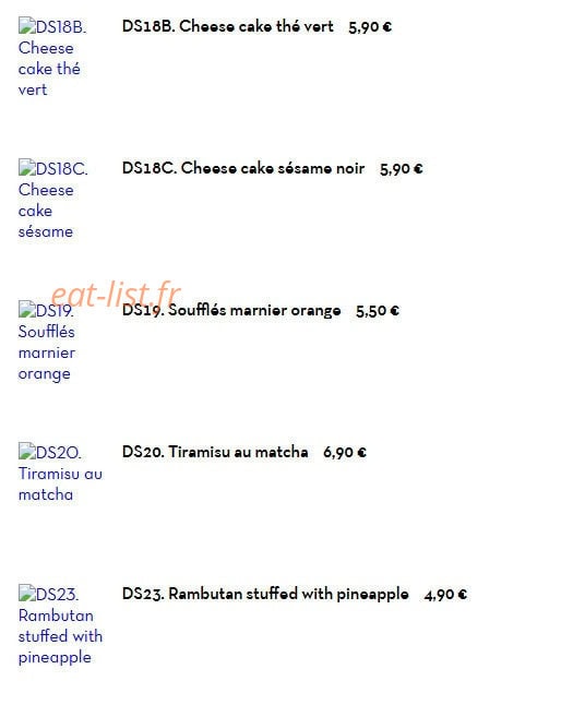 Tokyo Sushi — carte page 41
