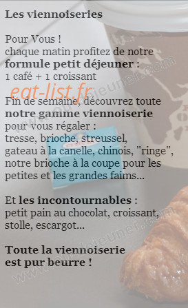 Aux Saveurs du Fournil — carte page 3