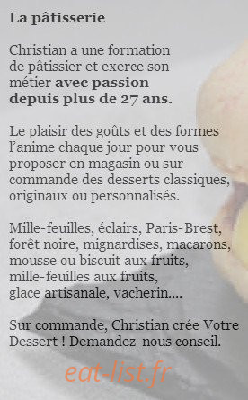 Aux Saveurs du Fournil — carte page 4