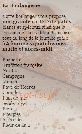 Aux Saveurs du Fournil — carte page 2