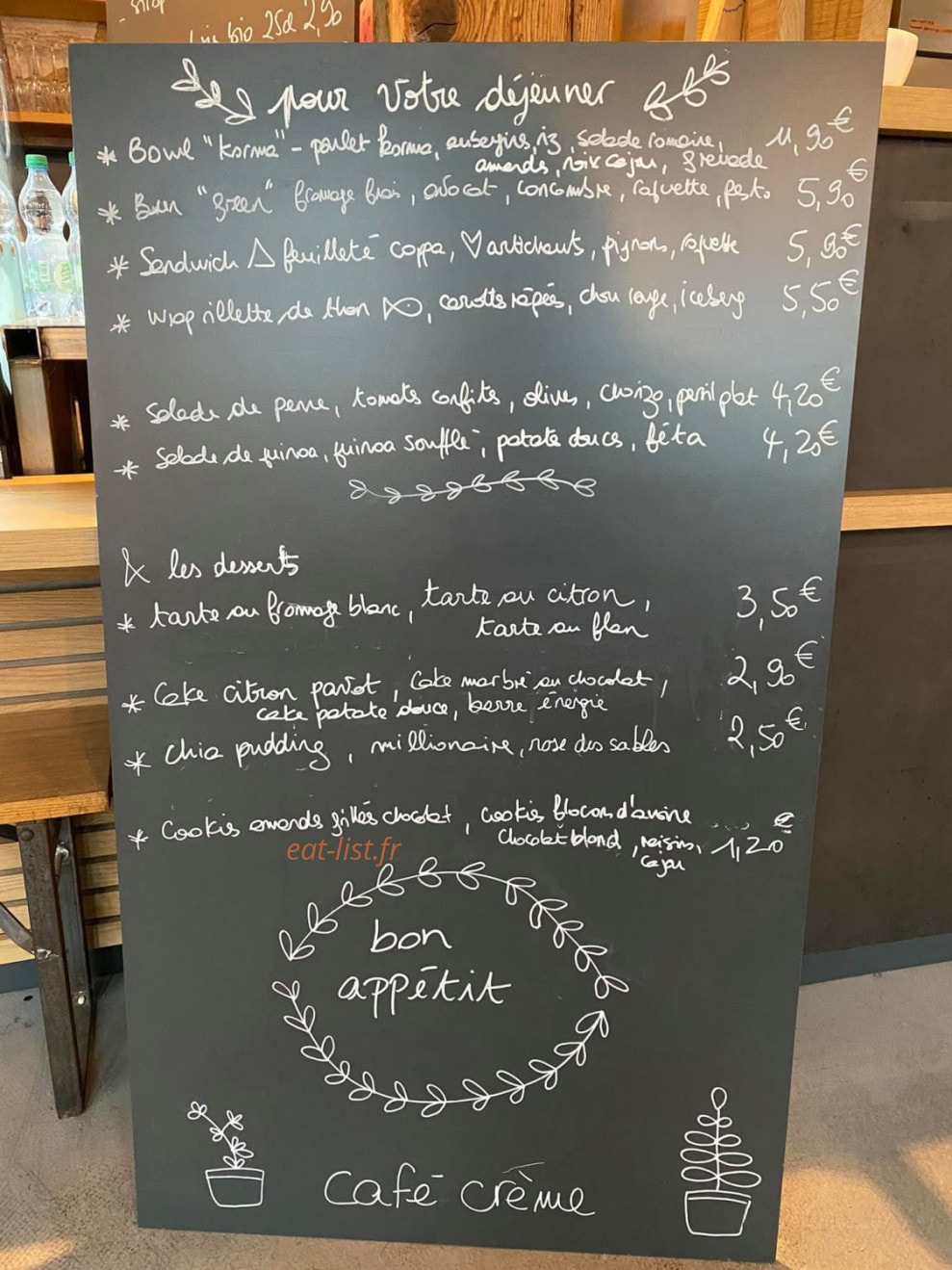 Café crème — carte page 1