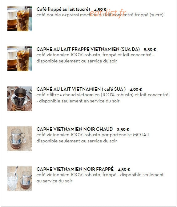 Chez ba noi — carte page 20