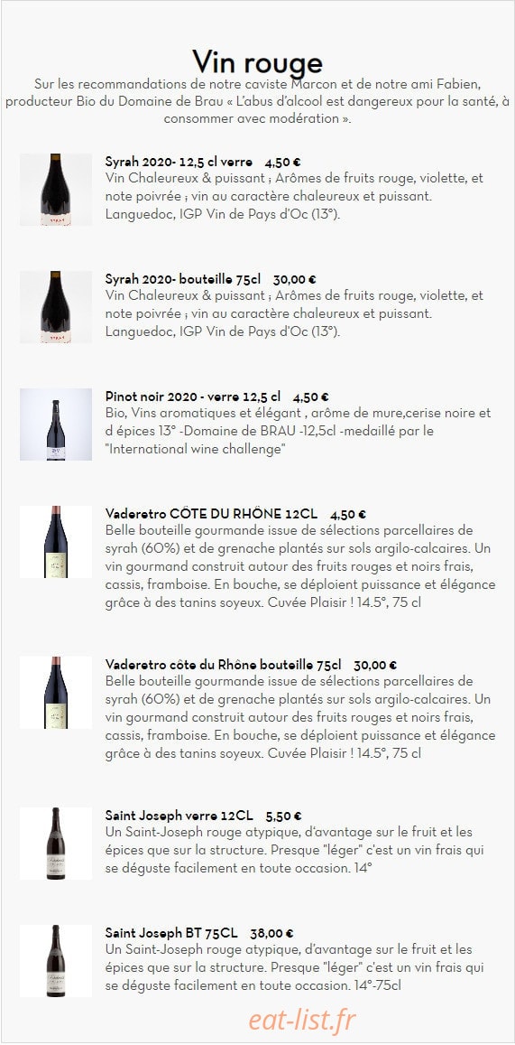 Chez ba noi — carte page 12