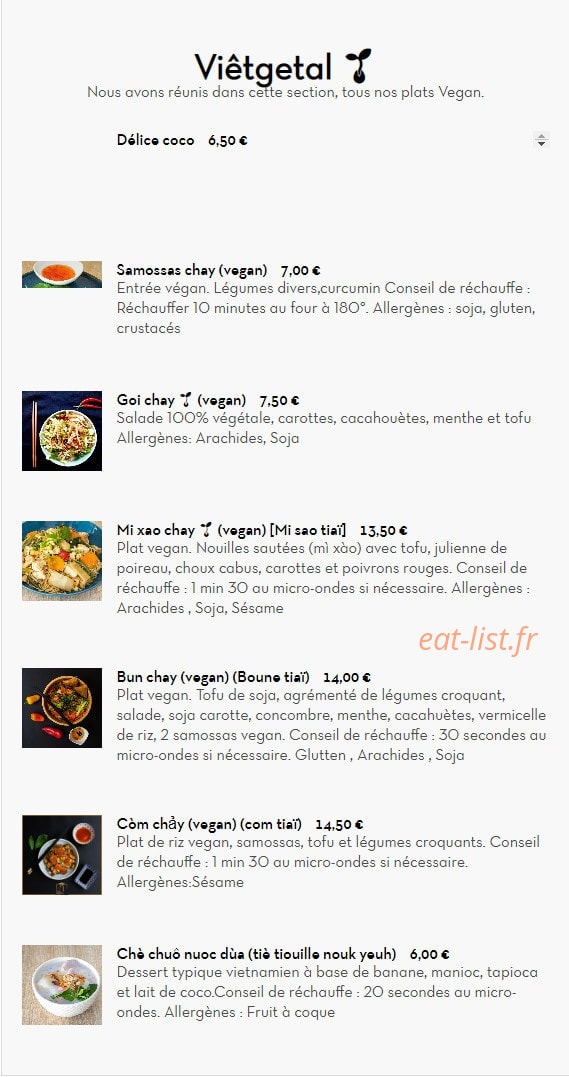 Chez ba noi — carte page 7