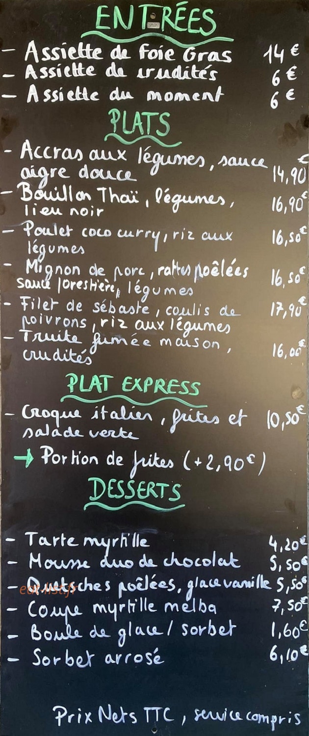 Restaurant Hoerdt L'asparagus — carte page 1