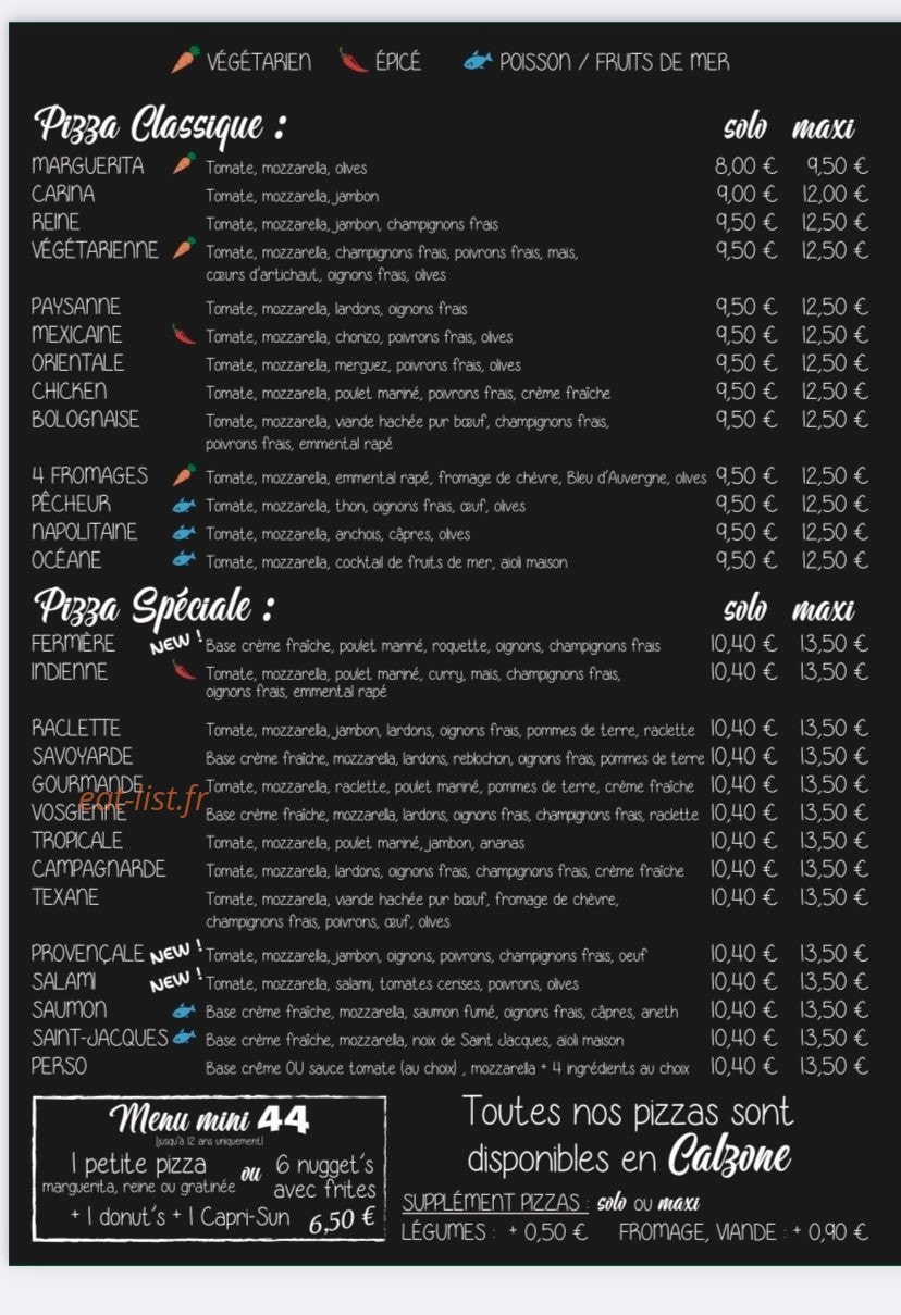 Pizza le 44 — carte page 2