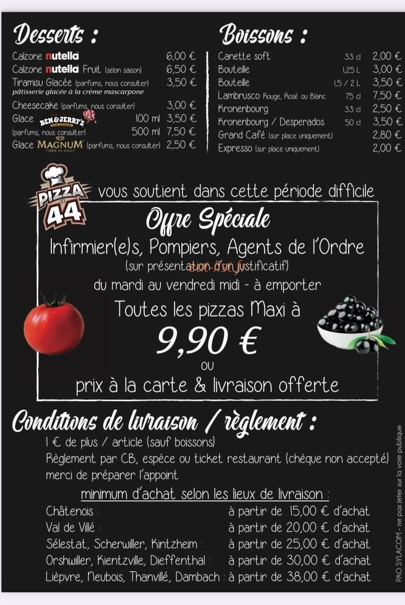 Pizza le 44 — carte page 4