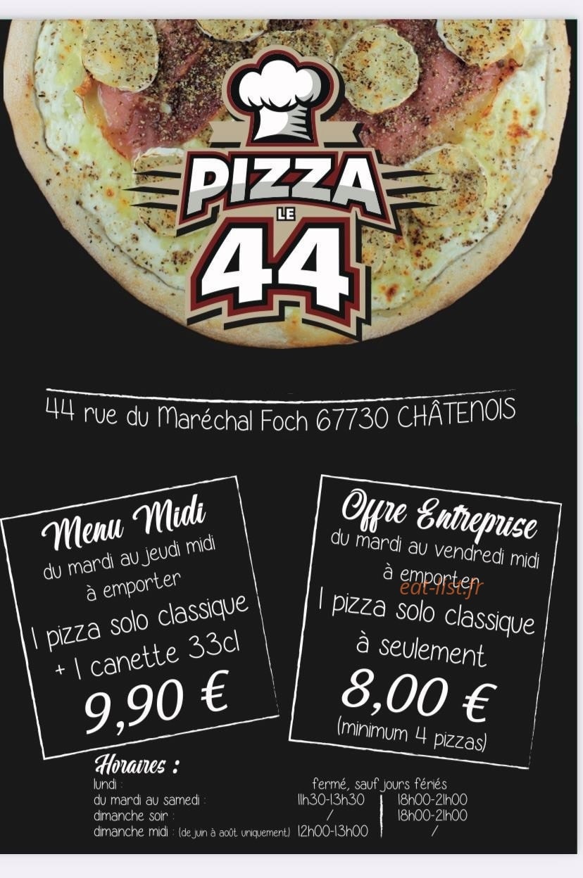 Pizza le 44 — carte page 1