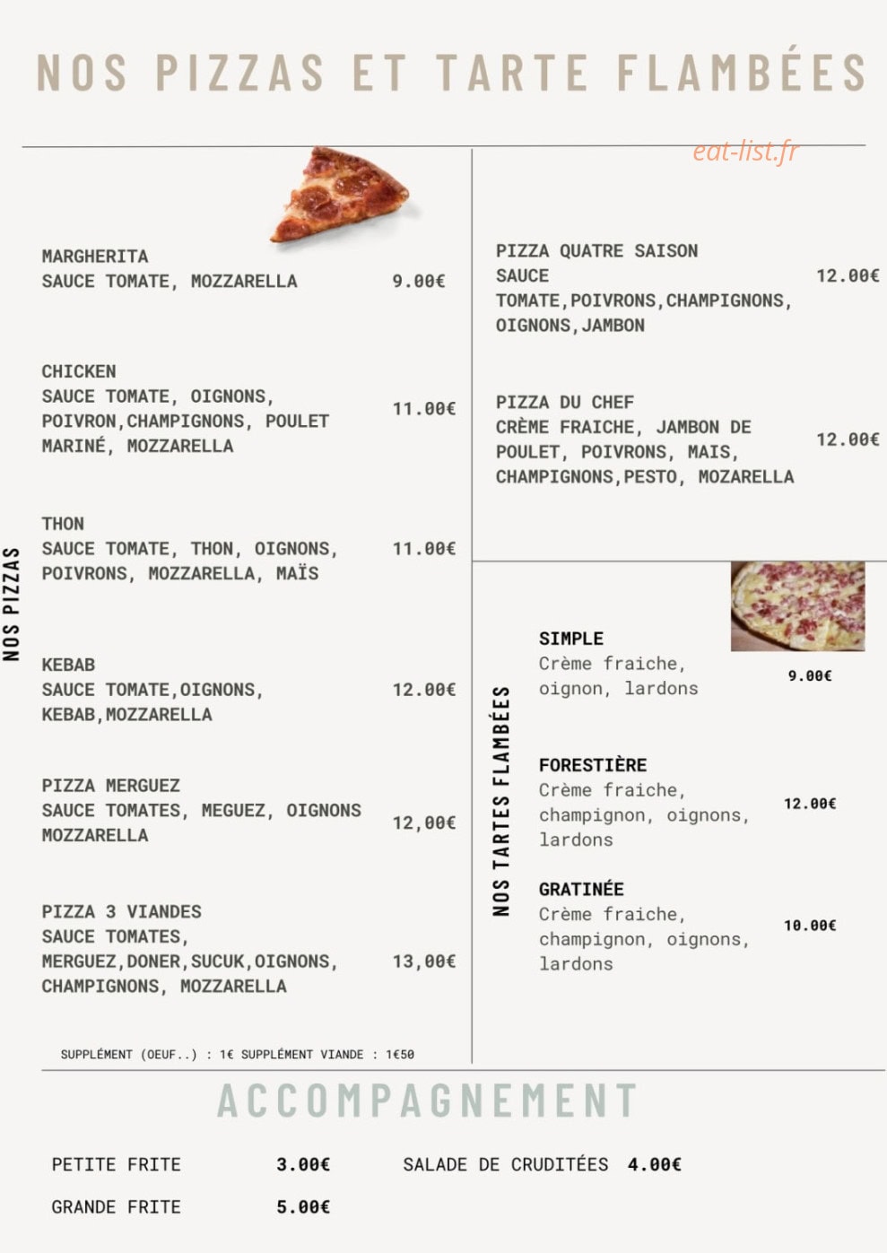 Restaurant 46 — carte page 3