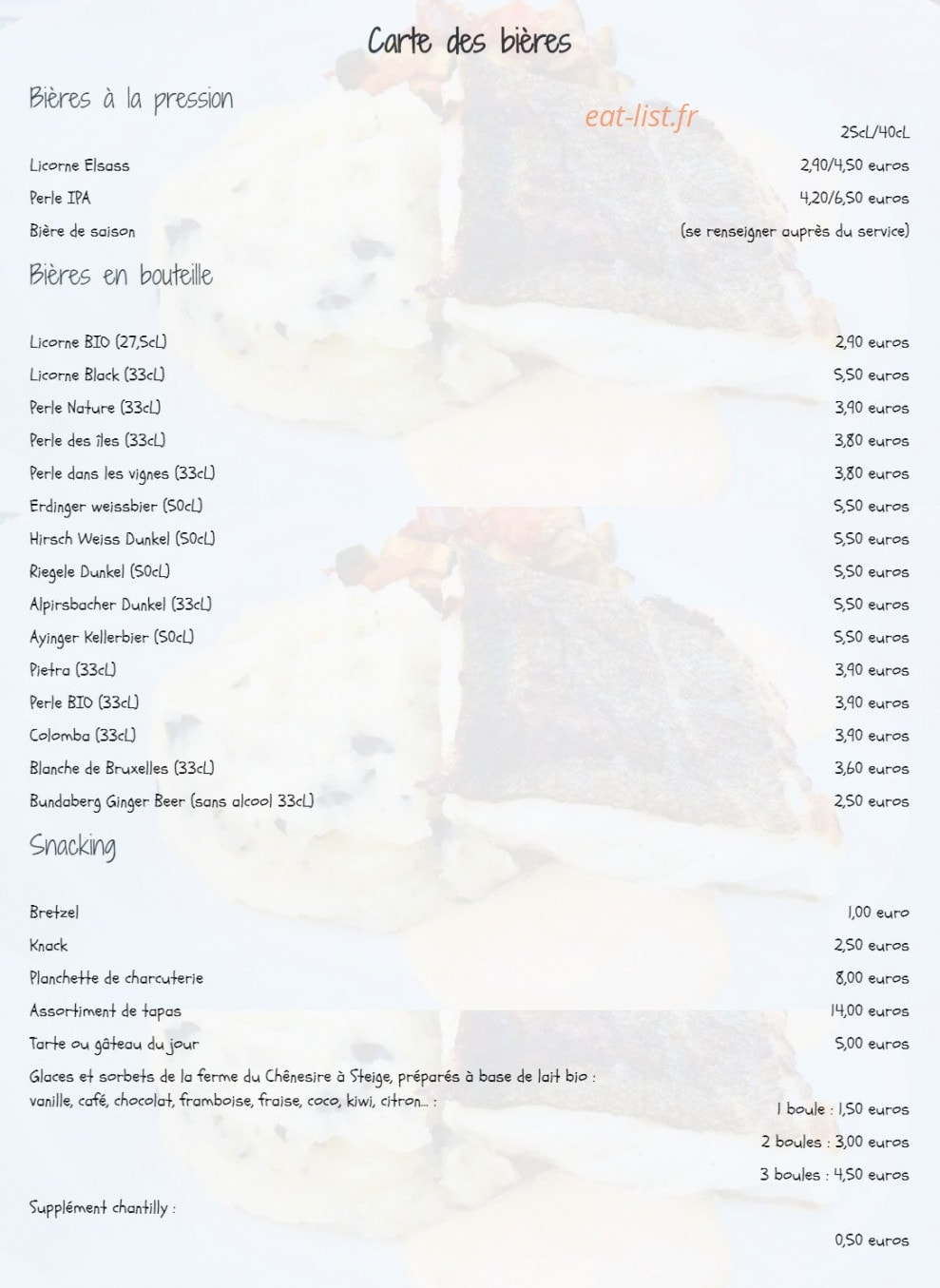 Auberge Huhnelmuhle — carte page 3