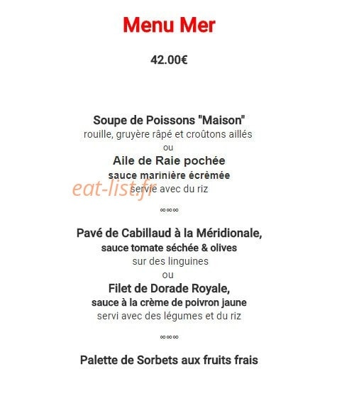 Restaurant A La Forge — carte page 7