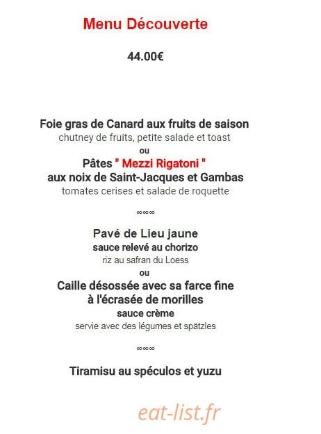 Restaurant A La Forge — carte page 6