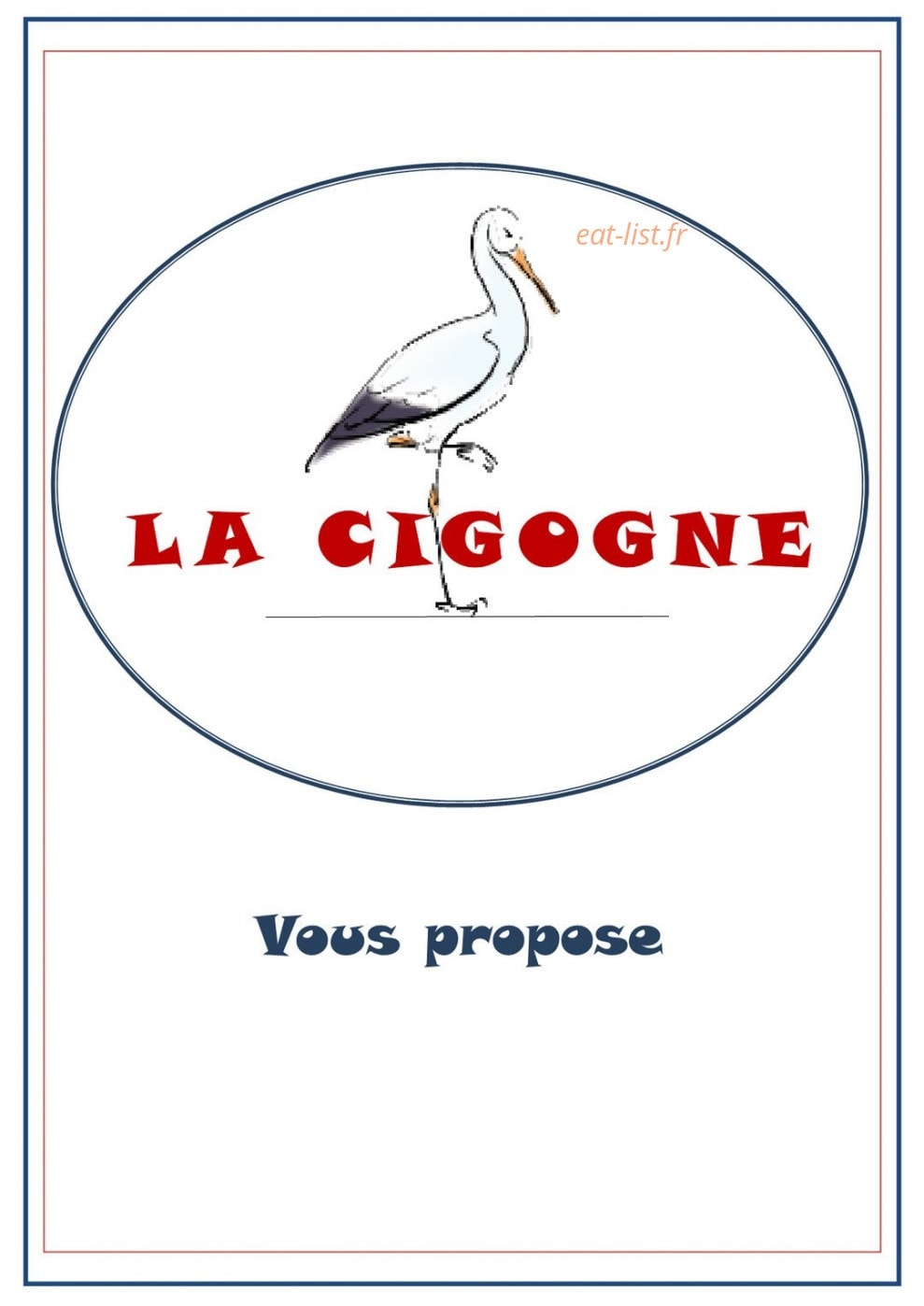 La cigogne — carte page 1