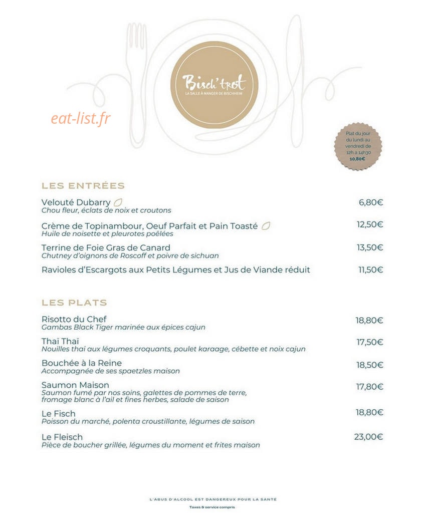 Le Bisch'trot — carte page 1