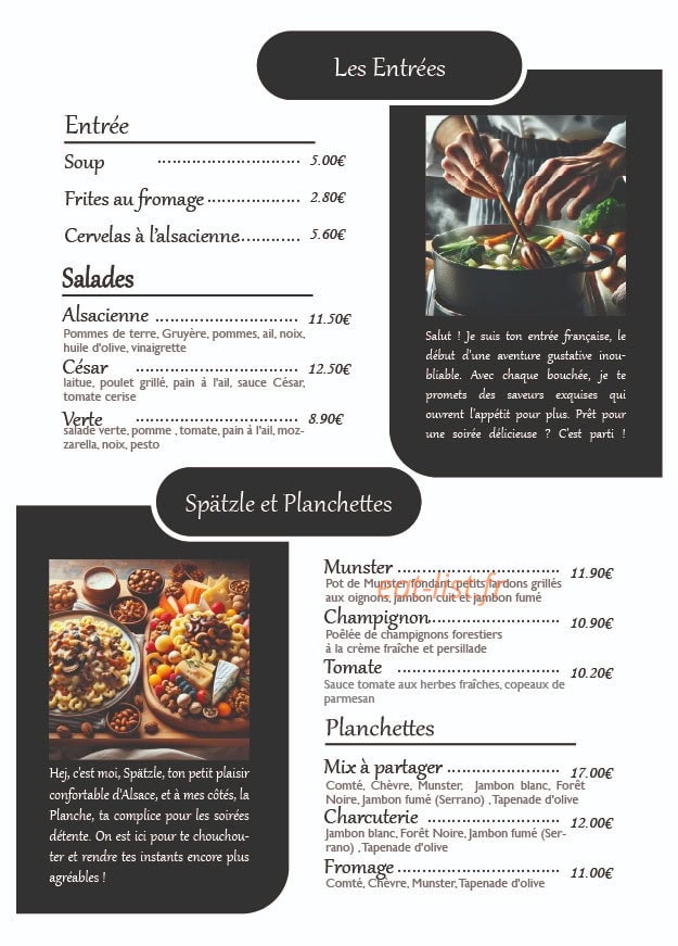 Le Goût Garden — carte page 1