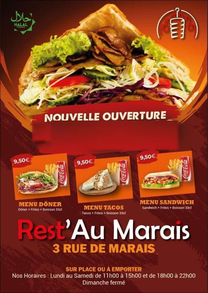Rest'Au Marais — carte page 1