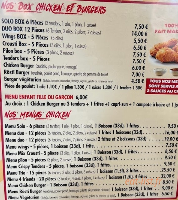 Sacha chicken 2 — carte page 1