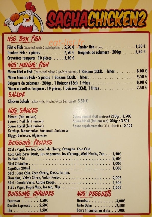 Sacha chicken 2 — carte page 2