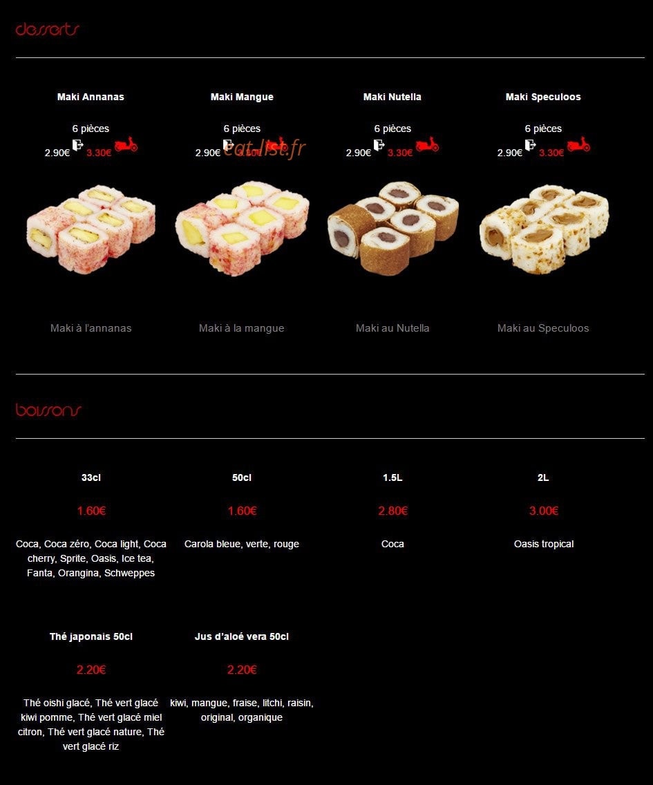 Sushi House — carte page 15