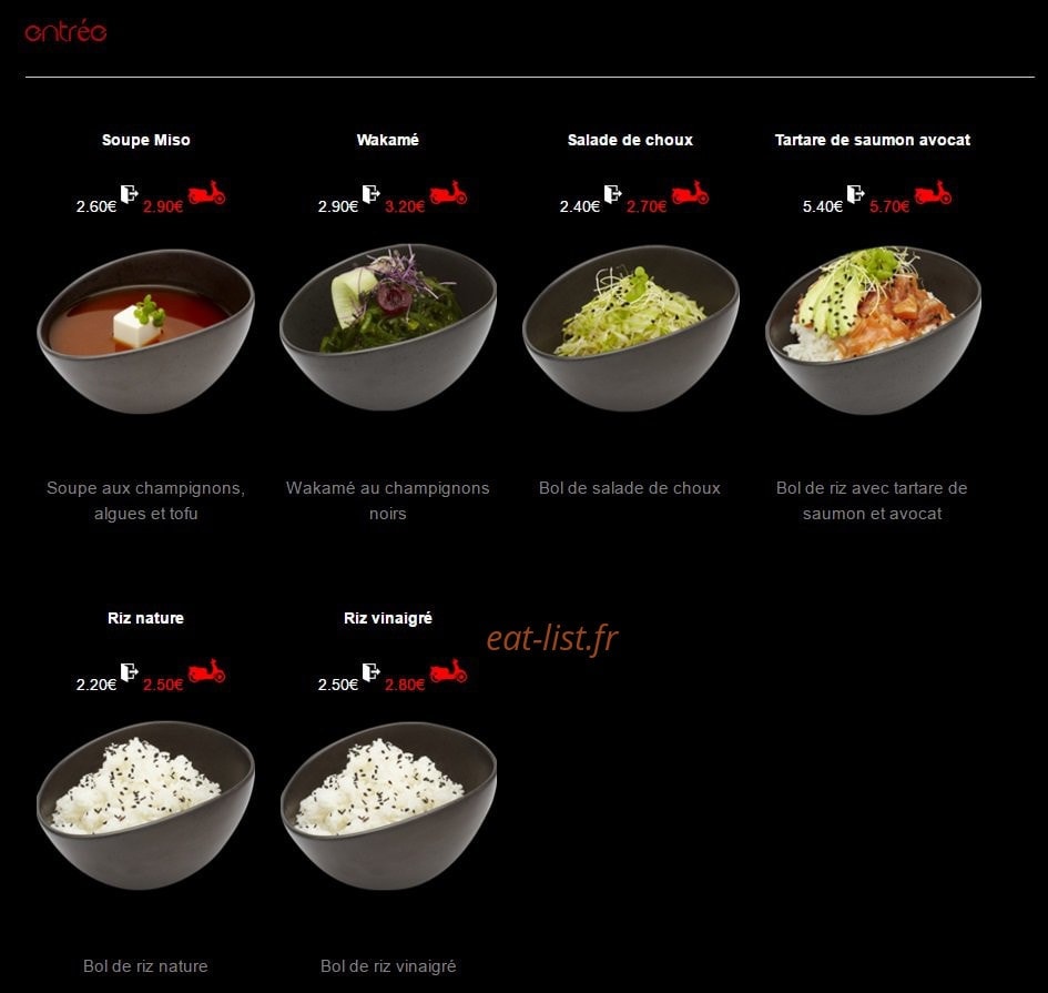 Sushi House — carte page 1