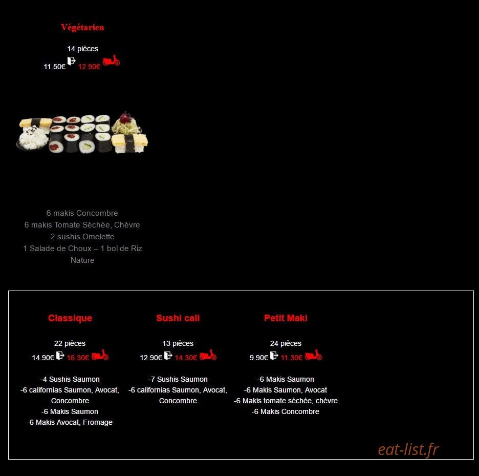 Sushi House — carte page 18