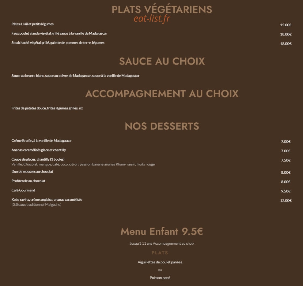 Vanilla — carte page 2
